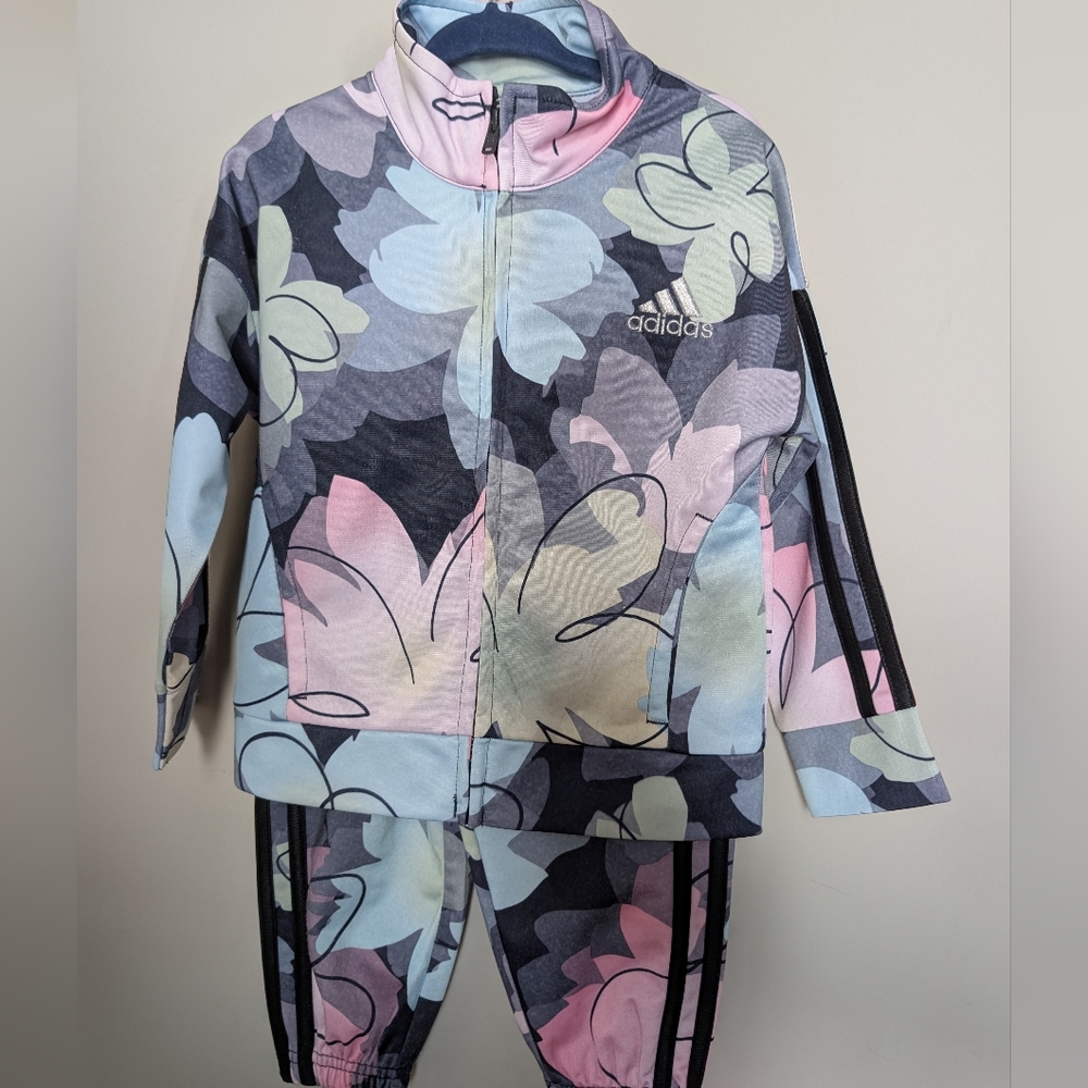 Adidas toddler girl track suit
